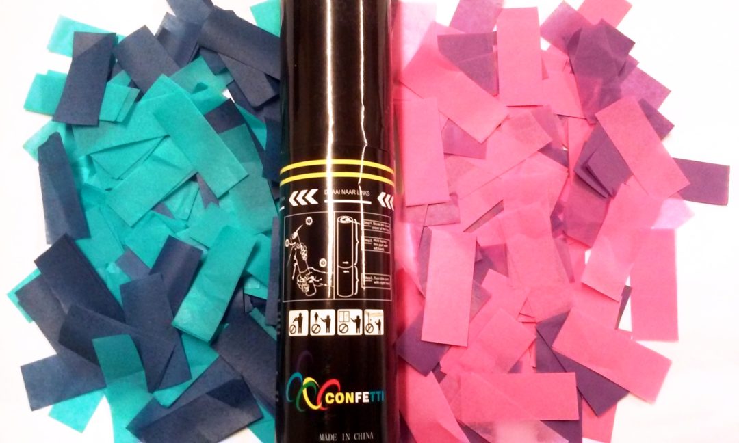 Blue and pink confetti Firework